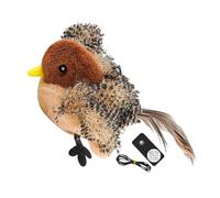 WUUISDNX Peluche pour Chat Douce pour la Peau, avec Fonctions interactives : émet des Chants d'oiseaux pour stimuler et Amuser Les Chats.