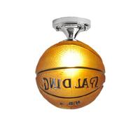 WUUISDNX Plafonnier LED en Verre de qualité supérieure, Ballon de Football, décoration créative pour Chambre d'enfant, garçon, Bar, Club de Football, Jaune