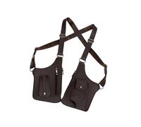 WUUISDNX Pochette bandoulière Double, Portefeuille à Porter sous Le Bras, Solution de Rangement idéale pour Les Sports de Plein air et Les trajets Quotidiens. Sacoche, Brun, 27.5 x 31 cm