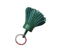 WUUISDNX Porte-clés couleur unie porte-clés cuir artisanat pendentif gland porte-clés décoration titulaire mode sac à sac à main portefeuille, Vert foncé