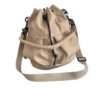 WUUISDNX Sac à cordon en tissu Oxford décontracté à la mode sac main seau de grande capacité bandoulière léger élégant choix de mode seau cordon en tissu Oxford grande capacité, Kaki