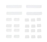 WUUISDNX Système de Gestion des câbles Expert avec Peigne Organisateur 24 pièces et Clips résistants pour câbles 6 et 8 Broches. 3,6 pièces, Blanc, 4 Broches 24