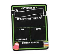 WUUISDNX Tableau noir en bois double face - Accessoire photo amusant pour la rentrée scolaire - Décoration mémorable pour les enfants - Panneau « Premier jour d'école » - Accessoire photo pour le