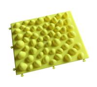 WUUISDNX Tapis de massage des pieds à galets, plaque de pression pour les orteils, couverture Shiatsu Yg Mat jaune, Jaune, 37 x 29.5 x 3.2 cm