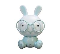 WUUISDNX Trois Couleurs de lumière - Veilleuse LED Lapin pour Une Ambiance Personnalisable Veilleuses ABS Veilleuse Lampe de Table, 55003B Bleu