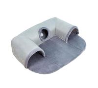 WUUISDNX Tunnel de Jeu pour Chats et Chatons d'intérieur, avec Tapis Lavable et Balle intégrée. Facile à Nettoyer, S