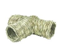 WUUISDNX Tunnels et cabanes en Paille pour Hamsters : Jouets pour Petits Animaux offrant des Moments de Jeu créatifs. Ce Tunnel en Herbe est idéal pour l'entraînement des Hamsters.