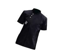 WUUISDNX Vêtements de cuisine à manches courtes pour manteau de chef confortable pour restaurant, Noir, M