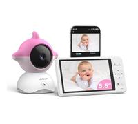 WUUK 2K/3MP 5.5'' Babyphone Caméra, Vidéo Bébé Surveillance 360° PTZ avec APP, Alerte des Mouvements/Crier/Température et d'humidité, Vision Nocturne Ultra HD, Batterie 3700mAh, Ultra Grand Angle 135°