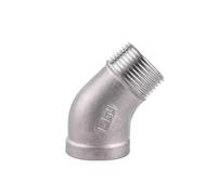 WUUKEPSG 1/4", 3/8", 1/2", 3/4", 1" 1/2", 1/2", 2" Bsp Femelle Vers Mâle, Coude À 45 Degrés, Raccord de Tuyau En Acier Inoxydable Ss304/1Pc/3/4"