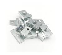 WUUKEPSG 10 Écrous Carrés M3/M4 M5 M6 M8 Avec Bloc Coulissant, En Acier Au Carbzingué Pour Profilés Aluminium/10Pcs/M5*20 * 10 * 4