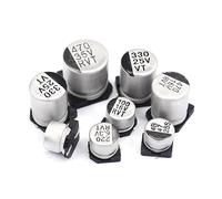 WUUKEPSG 10Pcs Smd Electrolytic Capacitor 6.3V 10V 16V 25V 35V 50V 63V 100V 400V 2.2 10 22 33 47 100 220 330 470 560 680 1000Uf 1~2200Uf/10V47Uf(4 * 5.4)
