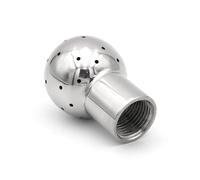 WUUKEPSG 1Pc Bsp Female Thread 1/2";3/4";1"; Sus 304 Cleaning Ball Head Cip Fixed Spray Wash Fitting Homebrew Dn15 20/Color/1/2"