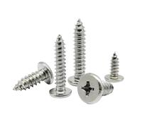 WUUKEPSG 50 Vis À Bois Autotaraudeuses À Tête Plate Cruciforme Phillips Ultra-Mince M2/M2.3/M2.6/M3 En Acier Inoxydable 304/8Mm/M3