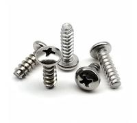 WUUKEPSG 50 Vis Autotaraudeuses M2 M2.2 M2.6 M3/M3.5 En Acier Inoxydable 304, Tête Cylindrique Cruciforme Phillips, Extrémité Plate/8Mm/50Pcs M2.6