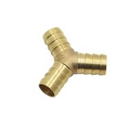 WUUKEPSG Brass Barb Pipe Fitting Tee Joint Connector 1Pc,For 4Mm 5Mm 6Mm 8Mm 10Mm 12Mm 16Mm 19Mm Hose Copper Pagoda Water Tube Fittings(14Mm/ Color/10Mm
