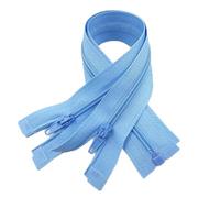 WUUKEPSG Lot de 5 Fermetures Éclair Double Curseur de 20 À 60 Cm, Idéales Pour La Couture de Manteaux, Vestes Et Vêtements D'Extérieur./Light Blue/25Cm