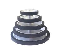 WUUKEPSG Meule de Contact En Caoutchouc Massif, Largeur 25 Mm, Pièces de Rechange Pour Meuleuse À Bande, 150-350 Mm/200 * 25Mm/6202 Installed 15
