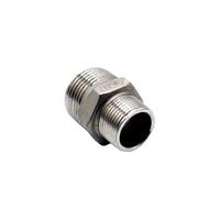 WUUKEPSG Raccord À Embout Hexagonal, Ss 304, Raccord Pour Tuyau, Eau, Huile, Filetage Mâle/Mâle 1/8", 3/8", 1/2", 1" Et 1-1/2" Bsp/Dn20 To Dn15