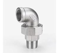 WUUKEPSG Raccord Coudé À 45 Degrés Femelle Vers Mâle Bsp Dn15 Dn20 Dn25 Raccord de Tuyau En Acier Inoxydable Ss304/1Pc/3/4"