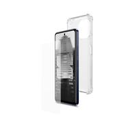 WUUM S Pro Protection Pack - Coque en Silicone Transparent + Verre trempé S Pro avec Coins renforcés, Extra résistante et légère