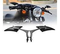WUURAA 2X Rétroviseurs De Moto À Lame Universelle pour Harley Davidson Road King FLHR Street Bob Softail Springer Heritage Classic
