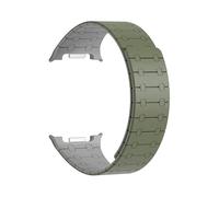 WUURAA Bande de boucle sans écarts pour Samsung Galaxy Watch 8 40mm 44mm Bracelet de sport en silicone pour Watch8 Classic 46mm Bracelet d'extrémité courbe(Green Gray,For Watch 8 Classic)