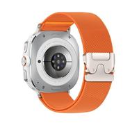 WUURAA Bracelet élastique en nylon Pour Samsung Galaxy Watch 8/8Classic 40/44/46 mm, bracelet respirant Pour Watch Ultra 47 mm, Band sport(Orange,For Galaxy 8Classic 46mm)