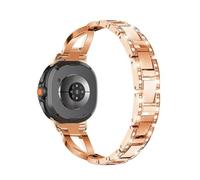 WUURAA Bracelet en acier inoxydable Pour Samsung Galaxy Watch 8 44mm 40mm 8Classic 46mm Bracelet de remplacement en métal for femmes(Rose Gold,For 8 Classic 46mm)