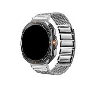 WUURAA Bracelet en acier inoxydable Pour Samsung Galaxy Watch Ultra/Ultra2 (2025) 47mm, sans espace, remplace le bracelet milanais Correa(Silver,For Galaxy Ultra 47mm)