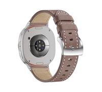 WUURAA Bracelet en cuir avec coutures apparentes Pour Samsung Galaxy Watch 8Classic 46mm, bracelets de remplacement for Galaxy 8 40 44mm(Cocoa,For Watch 8 40mm)