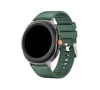 WUURAA Bracelet en cuir et silicone avec connecteur en acier inoxydable Pour Samsung Galaxy Watch 8 40mm, 44mm et 8Classic 46mm(Green,For Galaxy 8 Classic 46MM)