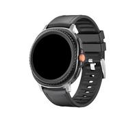 WUURAA Bracelet en cuir et silicone avec connecteur en acier inoxydable Pour Samsung Galaxy Watch 8 40mm, 44mm et 8Classic 46mm(Black,For galaxy 8 40MM)