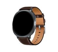 WUURAA Bracelet en cuir Pour Samsung Galaxy Watch 8Classic 46mm, bracelet de rechange avec connecteur métallique Pour Galaxy 8 40 44mm(Dark brown,For Watch 8 44MM)