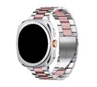 WUURAA Bracelet en métal Pour Samsung Galaxy Watch Ultra 47mm, bracelet en acier inoxydable Pour GALAXY WATCH ULTRA(Silver rose pink)