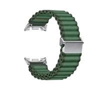 WUURAA Bracelet en nylon avec connecteur en acier inoxydable Pour Samsung Galaxy Watch 8 40mm, 44mm, 8Classic 46mm, bracelet sport(Green-S,For Galaxy 8 44mm)