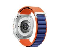 WUURAA Bracelet en nylon Pour Samsung Galaxy Watch 8-7 Ultra 47mm, accessoire for Samsung Galaxy Ultra 2 2025(3 Orange blue,For Watch Ultra 47mm)