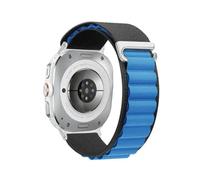 WUURAA Bracelet en nylon Pour Samsung Galaxy Watch 8-7 Ultra 47mm, accessoire for Samsung Galaxy Ultra 2 2025(17 Black blue,For Watch Ultra2)