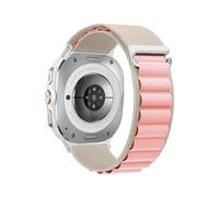 WUURAA Bracelet en nylon Pour Samsung Galaxy Watch 8-7 Ultra 47mm, accessoire for Samsung Galaxy Ultra 2 2025(23 Starlight pink,For Watch Ultra 47mm)