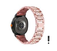 WUURAA Bracelet tendance for femme, compatible avec Pour Samsung Galaxy Watch 8 Classic 46mm Ultra 47mm, bracelet métallique for Galaxy Watch8 40 44mm(Pink-S Connector,For Watch 8 Classic)