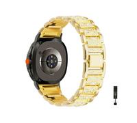WUURAA Bracelet tendance for femme, compatible avec Pour Samsung Galaxy Watch 8 Classic 46mm Ultra 47mm, bracelet métallique for Galaxy Watch8 40 44mm(Gold-S Connector,For Watch 8 40mm)