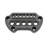 WUURAA décoration de pièces de Guidon Moto Aluminium indicateur Lumineux Guidon Barre supérieure Riser Pinces Montage pour Harley Sportster 1200 883 XL (Color : Black)