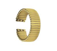 WUURAA For bracelet de montre élastique en acier inoxydable Pour Swatch, bracelet de montre élastique à ressort 17mm 20mm(Golden(Trapezoidal style),17mm)