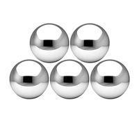 WUURAA Lot de 5 boules de jardin creuses en acier inoxydable réfléchissant pour étang