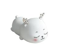 WUURAA Veilleuse de Noël en forme de cerf de dessin animé coloré lampe LED en silicone rechargeable par USB veilleuse cadeau d'anniversaire décoration de bureau décoration de bureau veilleuse
