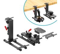 wuutyty Jeu de 2 supports de table pour joysticks de simulation de vol, gouvernails et systèmes HOTAS, compatibles avec Logitech X56, X52, X52 Pro, Thrustmaster T-Flight Hotas/T.16000M/TCA