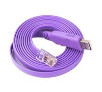 WUUXLIZMX Convertisseur USB vers série Câble/Cordon Violet FTDI USB vers RJ45 for câble de Console Windows 8, 7, Vista Mac Linux RS232 6 Pieds 10 Pieds 16 Pieds(10ft)
