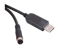 WUUXLIZMX Convertisseur USB vers série Câble de Programmation PLC 1761-cbl-pm02 USB DB9 à 8 Din RS232 câble série for PLC série 1000 1100 1200 1400 1500(USB to 8 DIN)
