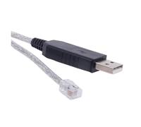 WUUXLIZMX Convertisseur USB vers série CP2102 USB RS232 à 4P4C RJ10 Adaptateur contrôle télescope câble for Meade 505 télescope PC câble(1.8m,Silver)