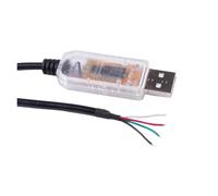 WUUXLIZMX Convertisseur USB vers série FTDI USB vers RS485 connecteur de convertisseur d'extrémité de Fil câble de brochage de câblage Compatible USB-RS485-WE-1800BT(Transparent 4 Wires)